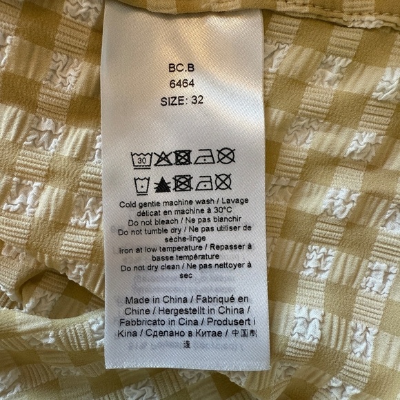 New! GANNI Gingham Check-Print Ruffled Minidress 45247 - Picture 13 of 16